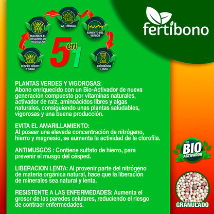 5 beneficios del abono para cesped