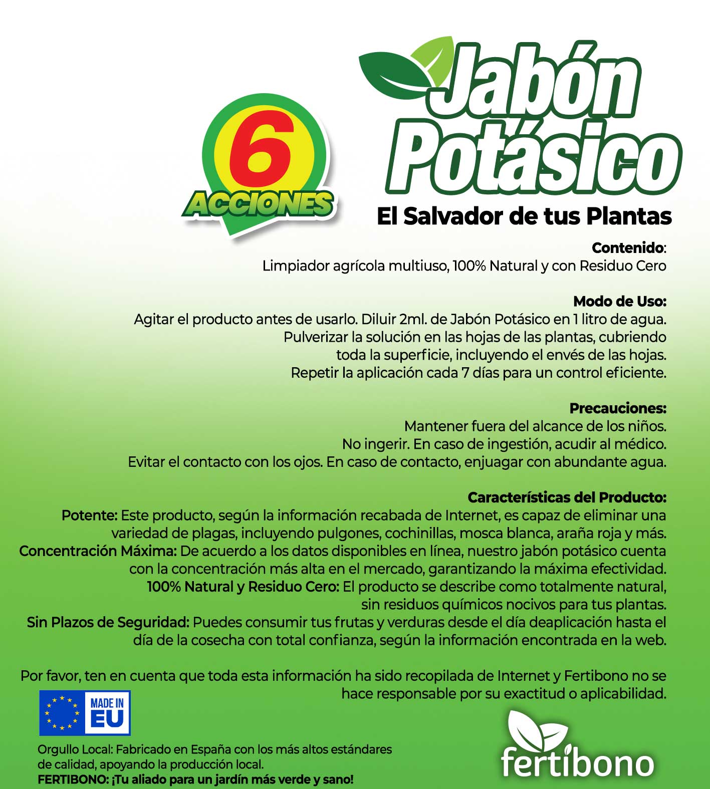 Jabón Potásico aceite de coco