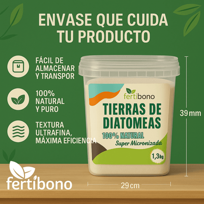Tierra de Diatomeas PREMIUM – 100 % Natural | Polvo Ultrafino 1,3 kg |Múltiples Apliacaciones | Alta Pureza Super BlancaVegano y Seguro