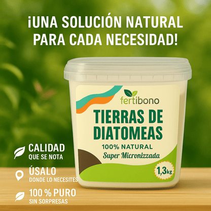 Tierra de Diatomeas PREMIUM – 100 % Natural | Polvo Ultrafino 1,3 kg |Múltiples Apliacaciones | Alta Pureza Super BlancaVegano y Seguro