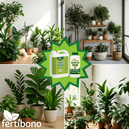 Fertibono - Jabón Potásico y Aceite de Neem - 5L + 1l - Limpieza y Cuidado Natural para Plantas y Jardín - 100% Ecológico y Biodegradable