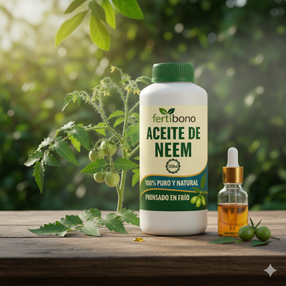 Aceite de Neem 100% Puro 500 ml | Prensado en Frío – Cuidado natural para plantas sanas en hogar, jardín, terraza y oficinas