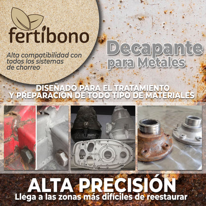 Arena Para Chorrear Fertibono - 11kg, Alta Pureza SiO2, Baja Humedad, Ideal Para Metal, Madera, Óxido Y Pintura, Ecológica Y Versátil