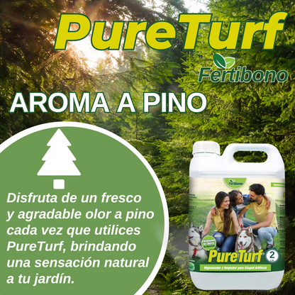 Fertibono Limpiador de Césped Artificial, (2L), Protege a tus Niños: Deshazte de los Olores, Virus y Bacterias de Orina de Mascotas para un Césped Seguro y Limpio