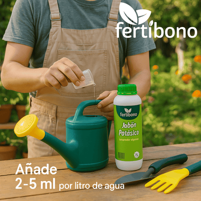 Fertibono Jabón Potásico 1L - Limpieza Natural, Multiusos | Con Aceite de Coco y Glicerina | 100% Biodegradable y Seguro para el Hogar