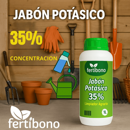 Fertibono Jabón Potásico 1L - Limpieza Natural, Multiusos | Con Aceite de Coco y Glicerina | 100% Biodegradable y Seguro para el Hogar