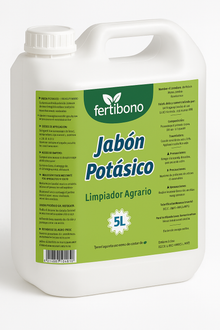 FERTIBONO Jabon Potasico Ultra Concentrado - El Más Eficaz 100% Natural y Residuo Cero Insecticida para Plantas, Potente contra Pulgón (5L)