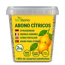 FERTIBONO Abono Cítricos Premium para Limonero y Naranjos, 20-5-11, (2Kg), con Hierro, Calcio, Azufre, Magnesio, y Manganeso - Corrector de Carencias Múltiples
