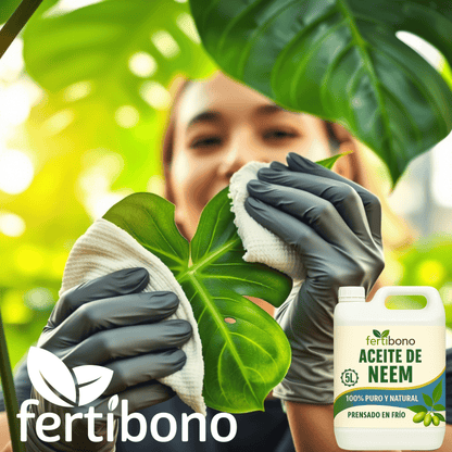 FERTIBONO Aceite de Neem 100% Puro y Natural - Extraído de Semillas - Vitalidad y Bienestar para Plantas - Hidratación y Nutrición Natural - Residuo Cero - 5L