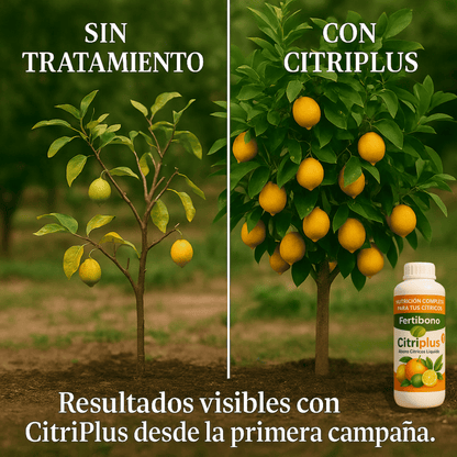 Fertibono CitriPlus: Abono Cítricos, (1L), Rico en Hierro, Zinc, Calcio,Manganeso, Magnesio, AminoAcidos y NPK - Abono Plantas, Ecológico, Residuo Cero