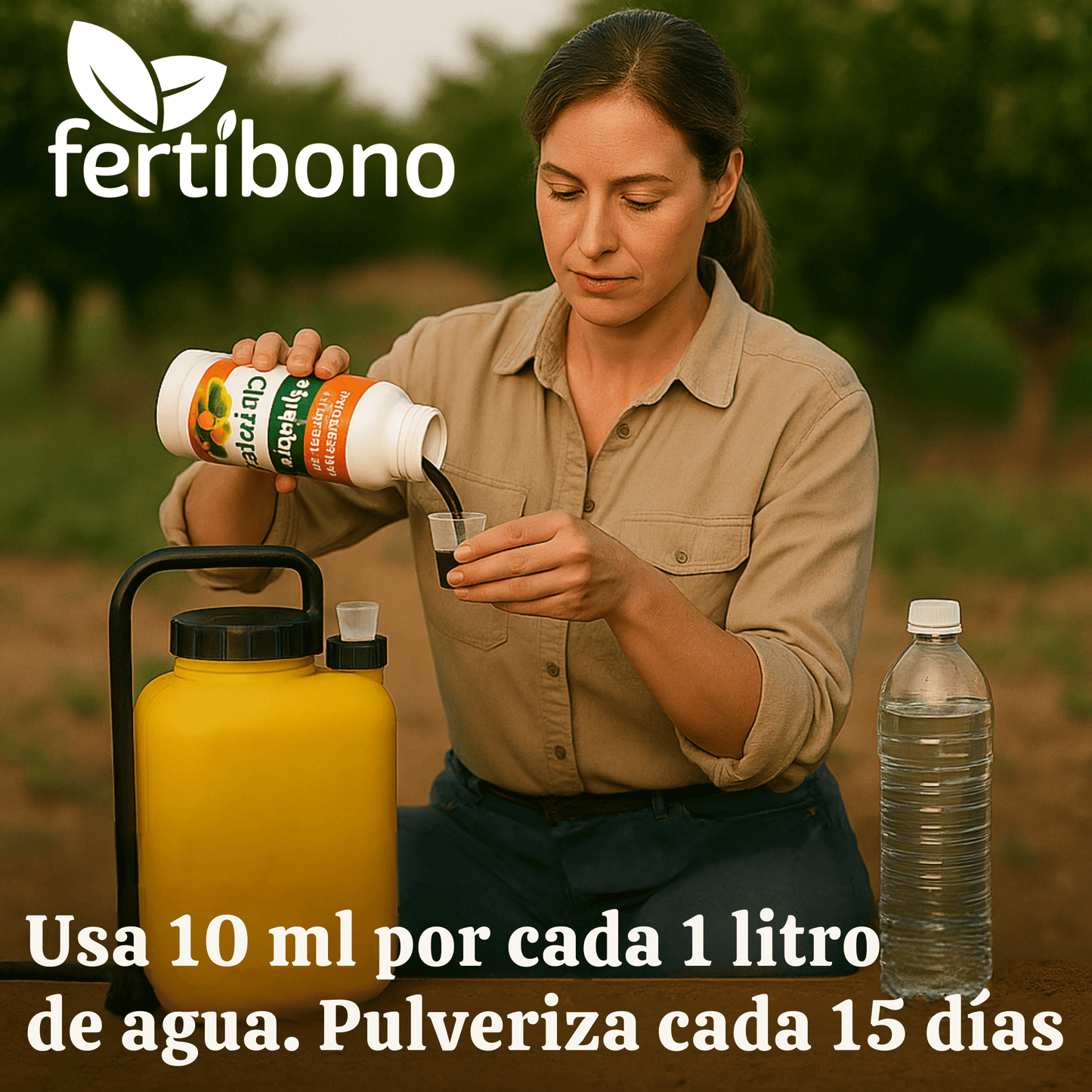 Fertibono CitriPlus: Abono Cítricos, (1L), Rico en Hierro, Zinc, Calcio,Manganeso, Magnesio, AminoAcidos y NPK - Abono Plantas, Ecológico, Residuo Cero