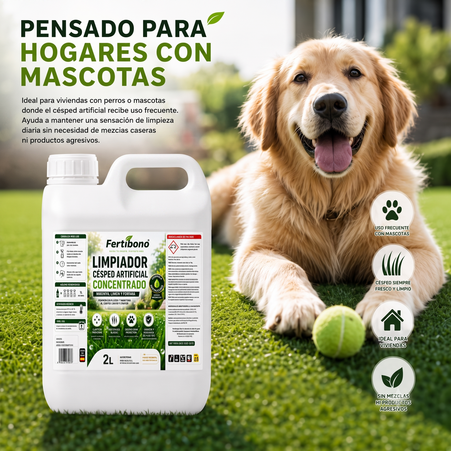 Fertibono PureTurf 2 L Limpiador Césped Artificial