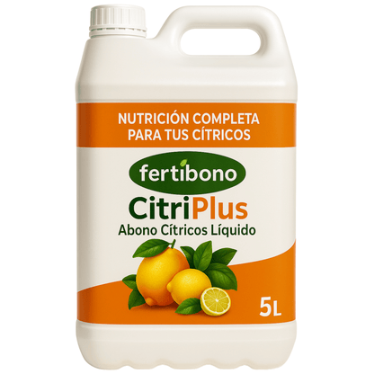 Fertibono CitriPlus: Abono Cítricos, (5L), Rico en Hierro, Zinc, Calcio,Manganeso, Magnesio, AminoAcidos y NPK - Abono Plantas, Ecológico, Residuo Cero