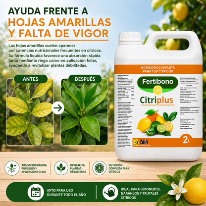 Abono para Cítricos con Hierro y NPK | Fertibono CitriPlus 2L