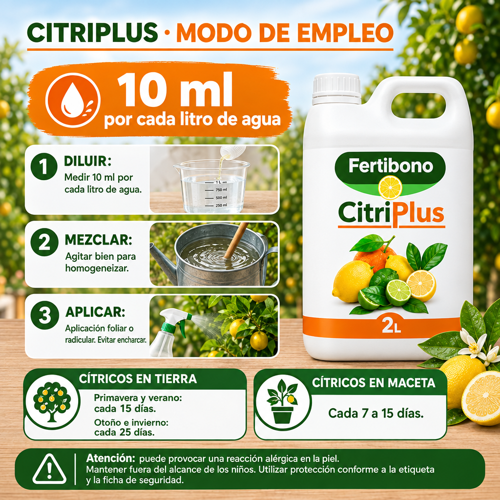 Abono líquido para cítricos CitriPlus 2 L | Fertibono