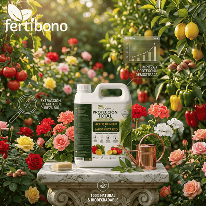 Jabón Potásico con Aceite Neem - Protección Total | Multiusos para Plantas y Huerto | 2 Litros