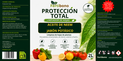 Jabón Potásico con Aceite Neem - Protección Total | Multiusos para Plantas y Huerto | 2 Litros