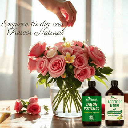 FERTIBONO BabyPlus - Jabón Potásico y Aceite de Neem – Pack 250 ml - Alta Concentración, Mayor Ahorro con Menor Dosis, Eficacia en el Cuidado de Plantas.