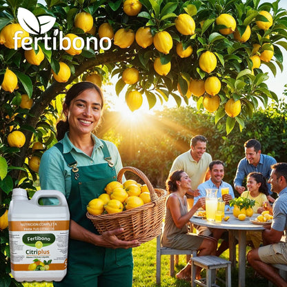 Fertibono CitriPlus: Abono Cítricos, (5L), Rico en Hierro, Zinc, Calcio,Manganeso, Magnesio, AminoAcidos y NPK - Abono Plantas, Ecológico, Residuo Cero