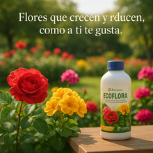 FERTIBONO ECOFLORA, (1 L) – Abono orgánico líquido bioestimulante con L-aminoácidos · fortalece las defensas naturales de rosales, geranios y plantas ornamentales frente a condiciones adversas