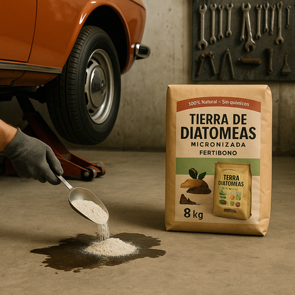 Tierra de Diatomeas Micronizada 8 kg – Multiusos Natural: Absorbente de Humedad y Olores para Hogar, Mascotas, Jardín e Industria