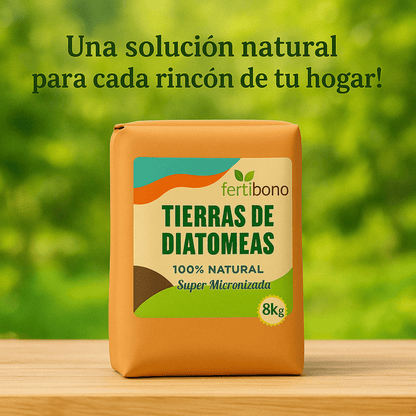 FERTIBONO Tierra de Diatomeas PREMIUM – 100 % Natural | Polvo Ultrafino 8 kg |Múltiples Aplicaciones | Alta Pureza Super Blanca | Vegano y Seguro