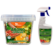 FERTIBONO CitriSalud: Abono Cítricos, Aceite de Neem, Jabón Potásico, Abono Plantas, (2Kg + 750ml), Nutre, Previene