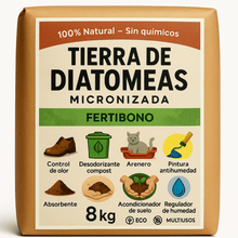 Tierra de Diatomeas Micronizada 8 kg – Multiusos Natural: Absorbente de Humedad y Olores para Hogar, Mascotas, Jardín e Industria