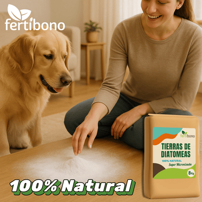 FERTIBONO Tierra de Diatomeas PREMIUM – 100 % Natural | Polvo Ultrafino 8 kg |Múltiples Aplicaciones | Alta Pureza Super Blanca | Vegano y Seguro