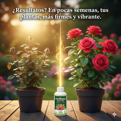 FERTIBONO ECOFLORA, (1 L) – Abono orgánico líquido bioestimulante con L-aminoácidos · fortalece las defensas naturales de rosales, geranios y plantas ornamentales frente a condiciones adversas