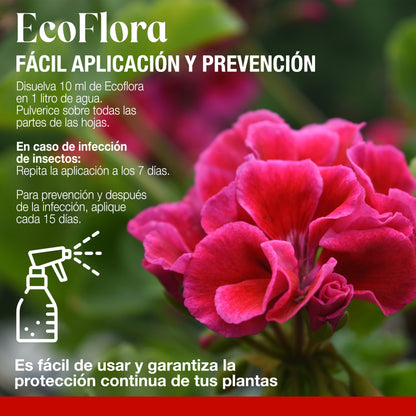 FERTIBONO EcoFlora - Fórmula Premium para Flores: Jabón Potásico, Abono y Extractos Naturales (750ml), Cuida y Protege tus Plantas de Interior y Exterior contra Plagas, Pulgón, Ácaros,Cochinilla,Taladro