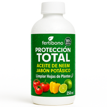 FERTIBONO PROTECCIÓN TOTAL | Solución Multiusos Natural para Plantas |250ml| Jabón Potásico + Aceite de Neem | Ideal para Huertos y Jardines