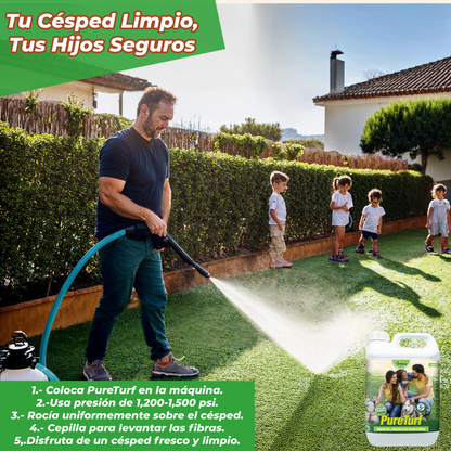 Fertibono Limpiador de Césped Artificial, (5L), Protege a tus Niños: Deshazte de los Olores, Virus y Bacterias de Orina de Mascotas para un Césped Seguro y Limpio