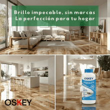 Limpiador de suelos para robot OSKEY 1L líquido pH neutro – higienizador y neutralizador de olores, aroma suave, brillo sin rayas, compatible universal