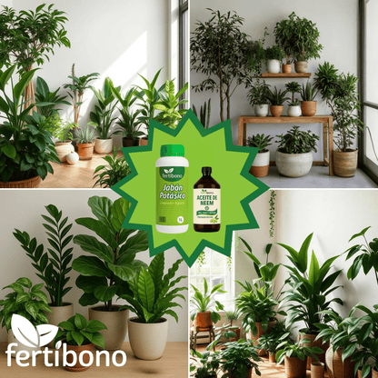 Fertibono JaboNeem - Jabón Potásico y Aceite de Neem - 1 + 250Ml - Limpieza y Cuidado Natural para Plantas y Jardín - 100% Ecológico y Biodegradable