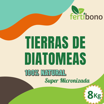 FERTIBONO Tierra de Diatomeas PREMIUM – 100 % Natural | Polvo Ultrafino 8 kg |Múltiples Aplicaciones | Alta Pureza Super Blanca | Vegano y Seguro